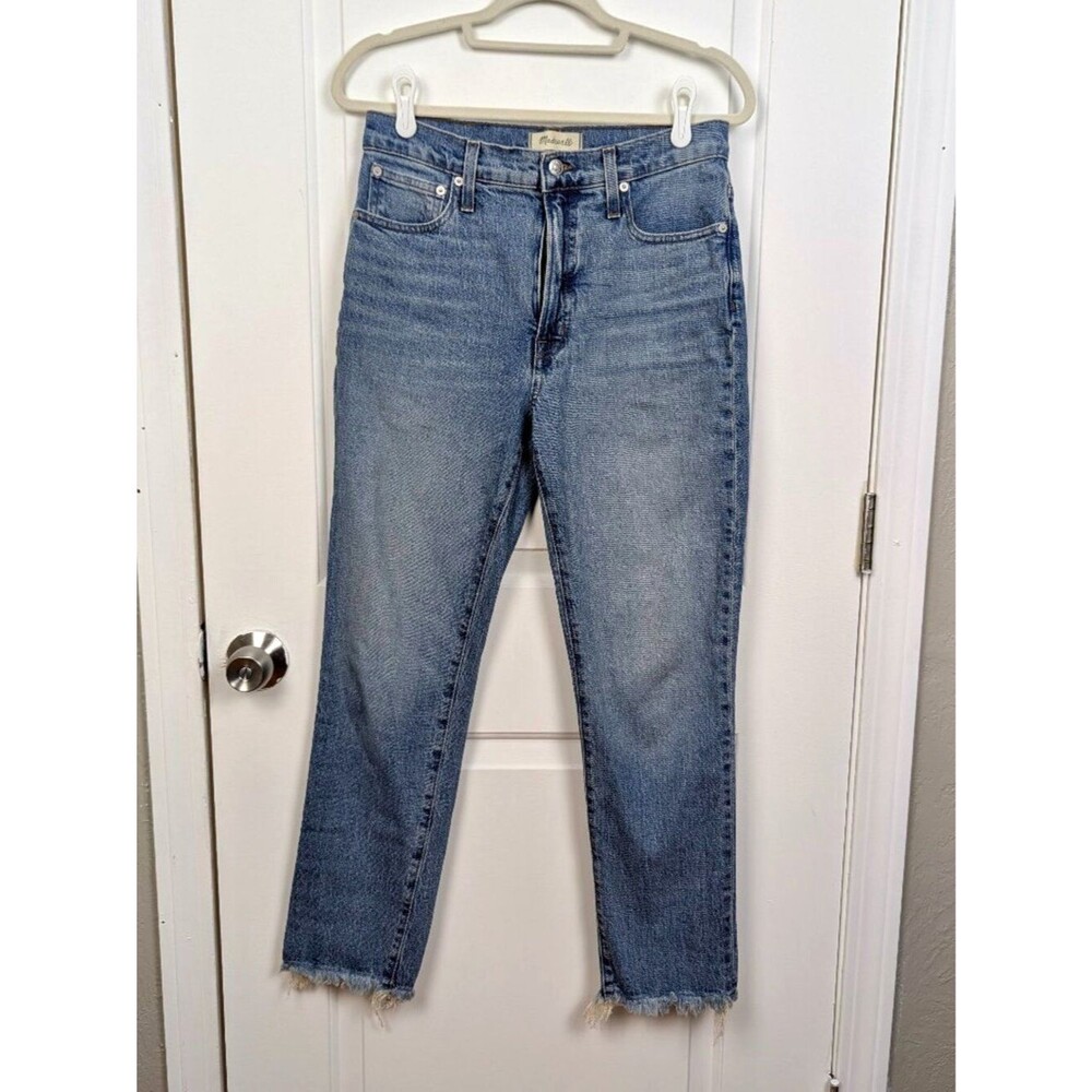 Madewell | Perfect Vintage Jean Light Wash Frayed Hem Straight Leg Size 27